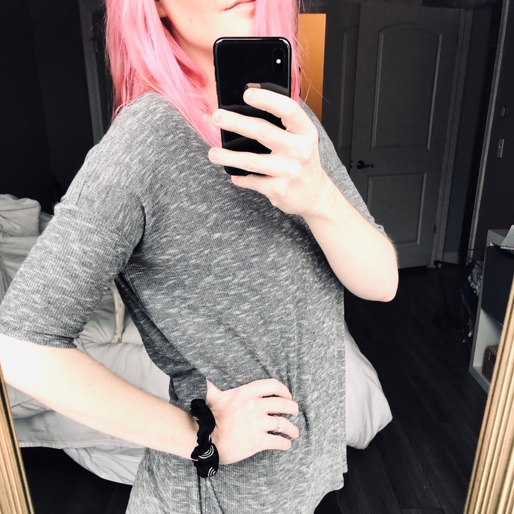 LuLaRoe Heather Grey Knit Tunic